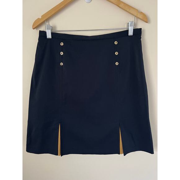 Tail Golf Classics Skorts Women's Midnight Navy Gold Buttons Size 10 - Picture 1 of 7